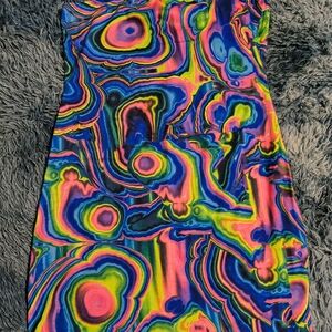 Vibrant Multicolor Abstract Dress